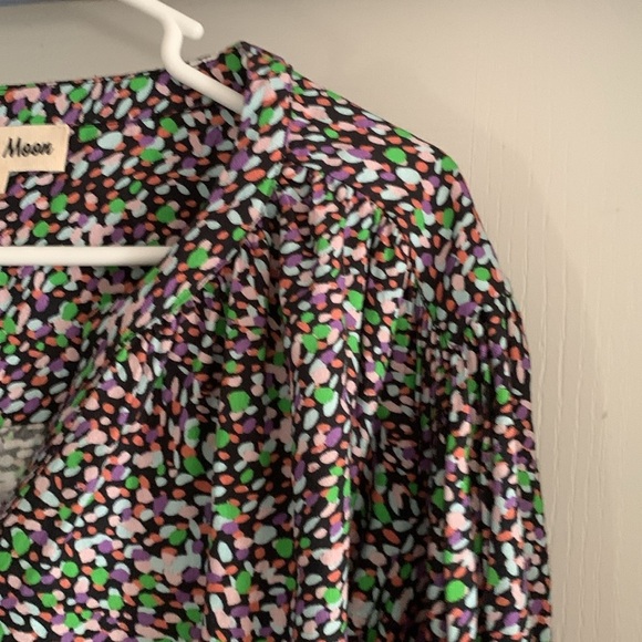 The Devon V Neck Long Sleeve Top by Celina Moon size S multicored buttons up - Picture 6 of 10